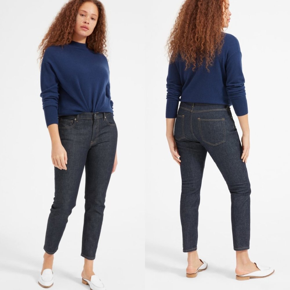 Everlane The Mid Rise Skinny Jean in Dark Indigo